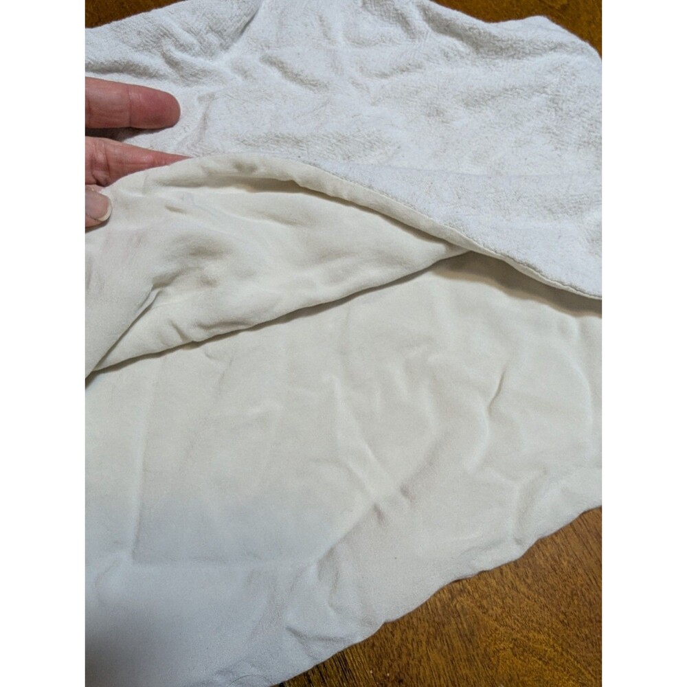 Petal + Pup Crop Tank Top Size XS Cream Textured Square Neck Linen Blend Lined - Picture 6 of 8
